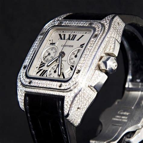 cartier santos xl 100 diamond replica|cartier santos 100 price uk.